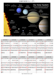 太陽系家族カレンダー